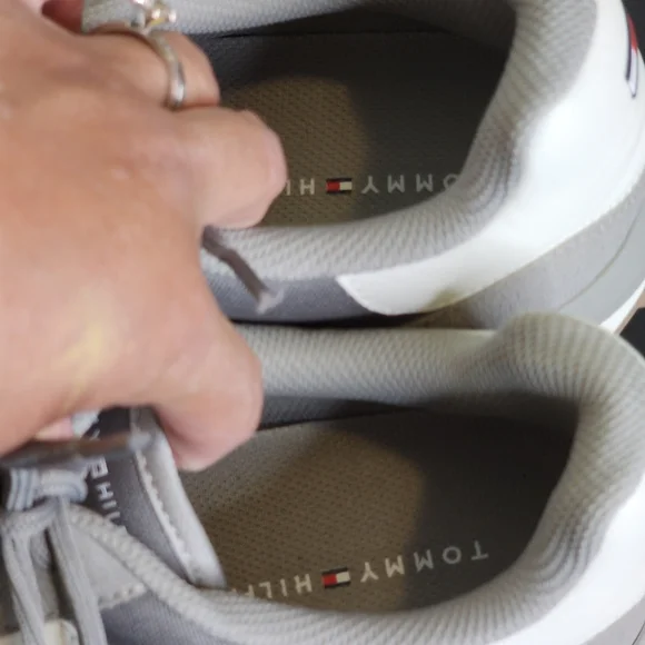 Tommy Hilfiger Gray and White Men's Shoes - Picture 3 of 6